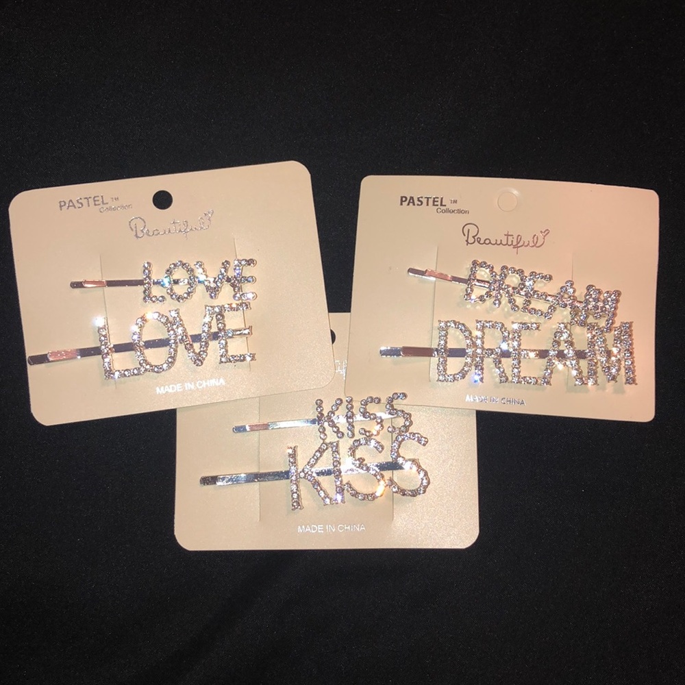 Rhinestone Letter Bobby Pins